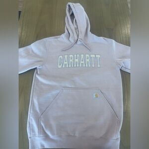Carhartt Women’s Logo Hoodie Medium Lavender Relaxed Fit